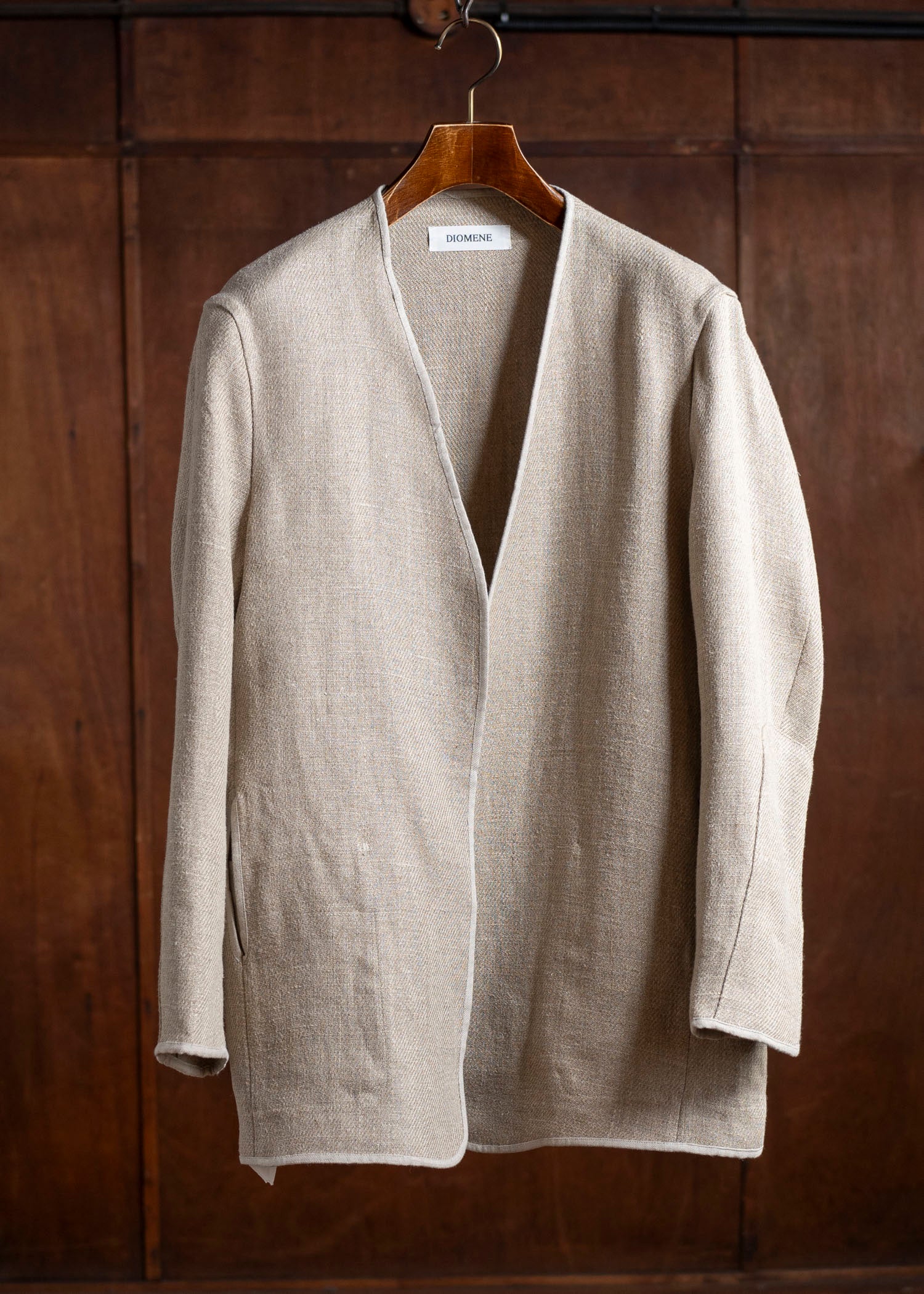DIOMENE GARDENIA / UNLINED COLLARLESS JACKET 06 WALNUT DDM-JK-0017 / DDMLINODOK