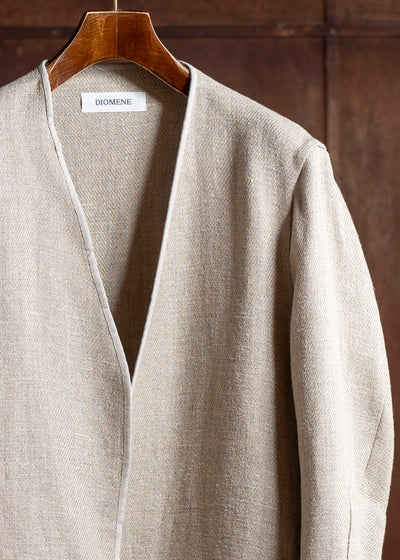 DIOMENE GARDENIA / UNLINED COLLARLESS JACKET 06 WALNUT DDM-JK-0017 / DDMLINODOK