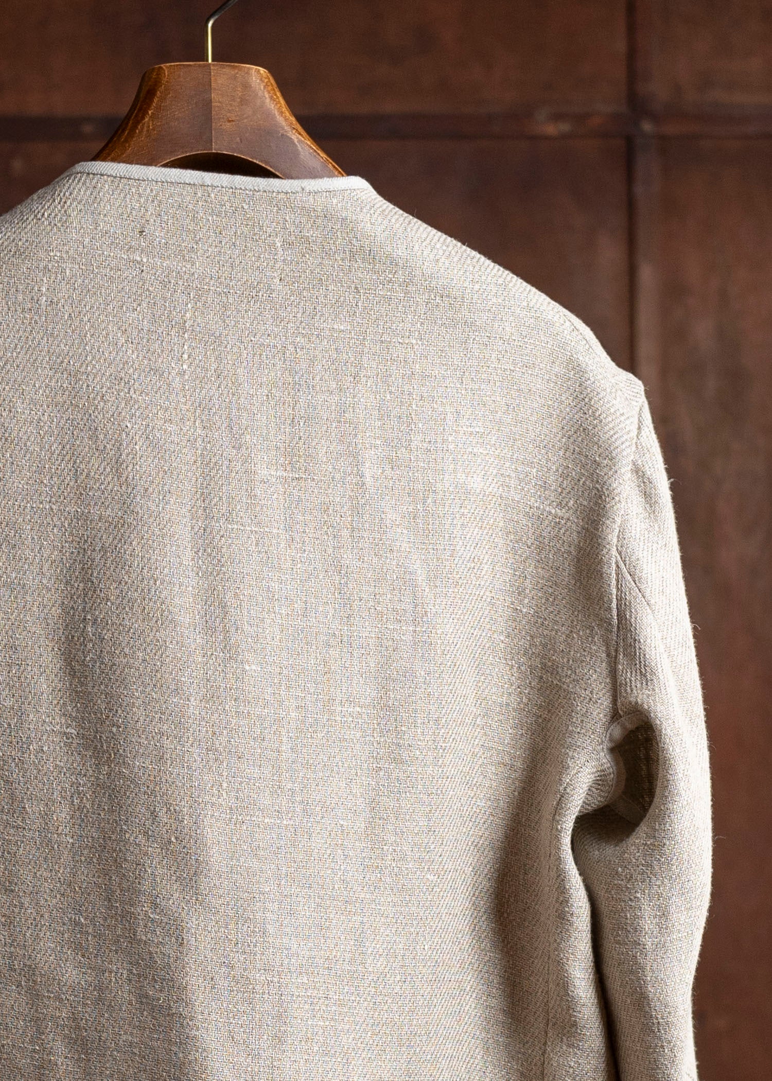 DIOMENE GARDENIA / UNLINED COLLARLESS JACKET 06 WALNUT DDM-JK-0017 / DDMLINODOK