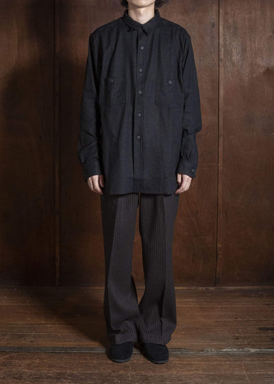 Taiga Takahashi Lot.121-Black Work Shirt Black