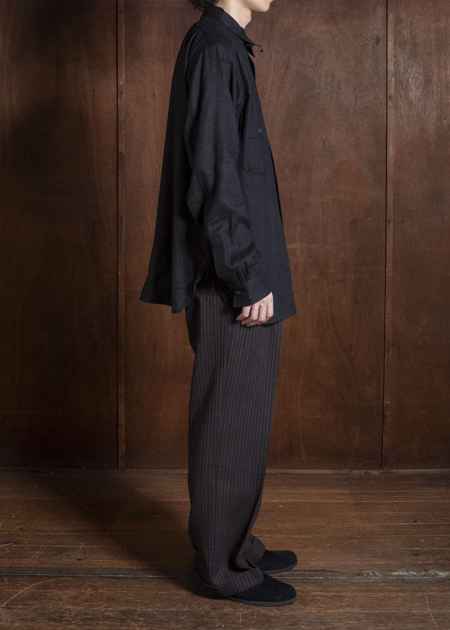 Taiga Takahashi Lot.121-Black Work Shirt Black