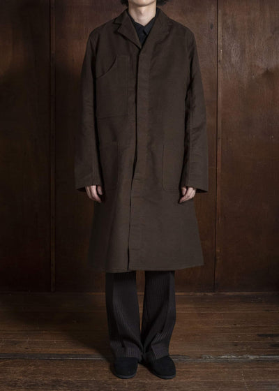 Taiga Takahashi Lot.413-Dark Brown British Postal Worker Coat Dark Brown