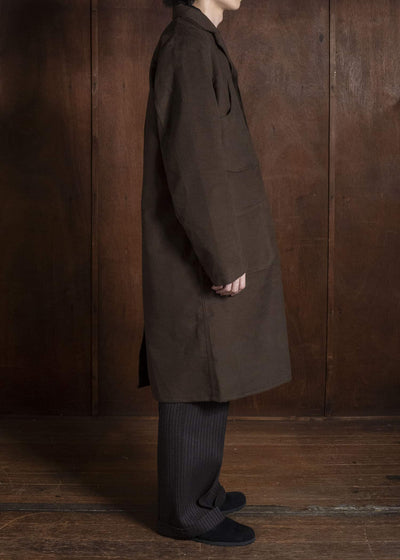 Taiga Takahashi Lot.413-Dark Brown British Postal Worker Coat Dark Brown
