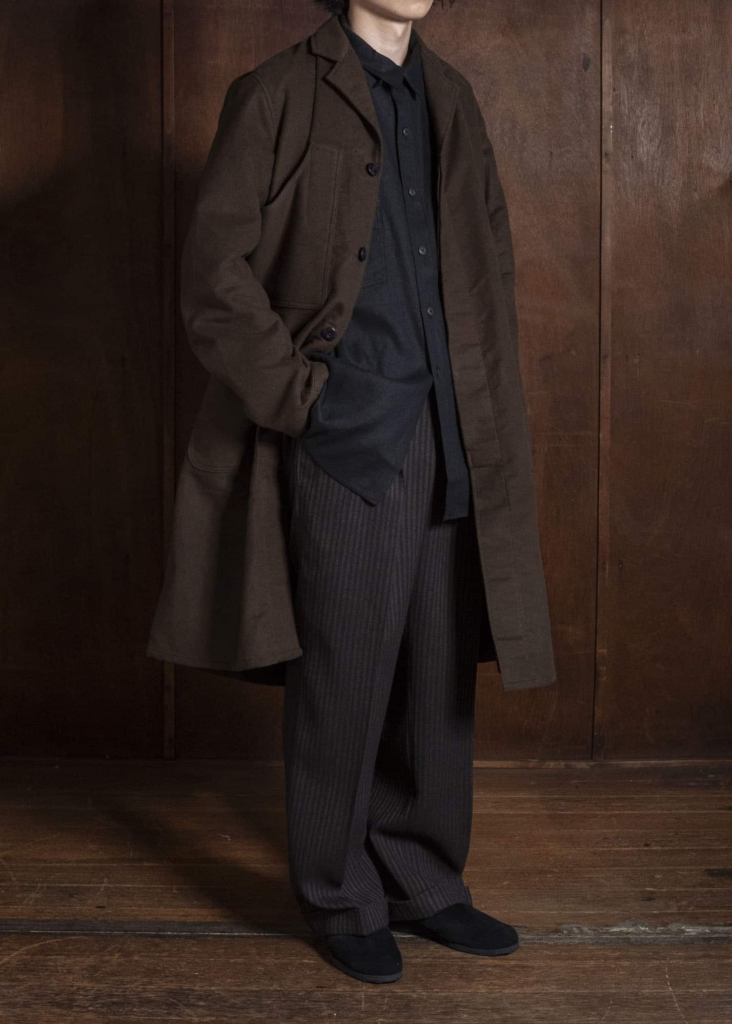 Taiga Takahashi Lot.413-Dark Brown British Postal Worker Coat Dark Brown