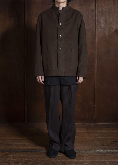 Taiga Takahashi Lot.307-Dark Brown Stand Collar Jacket Dark Brown