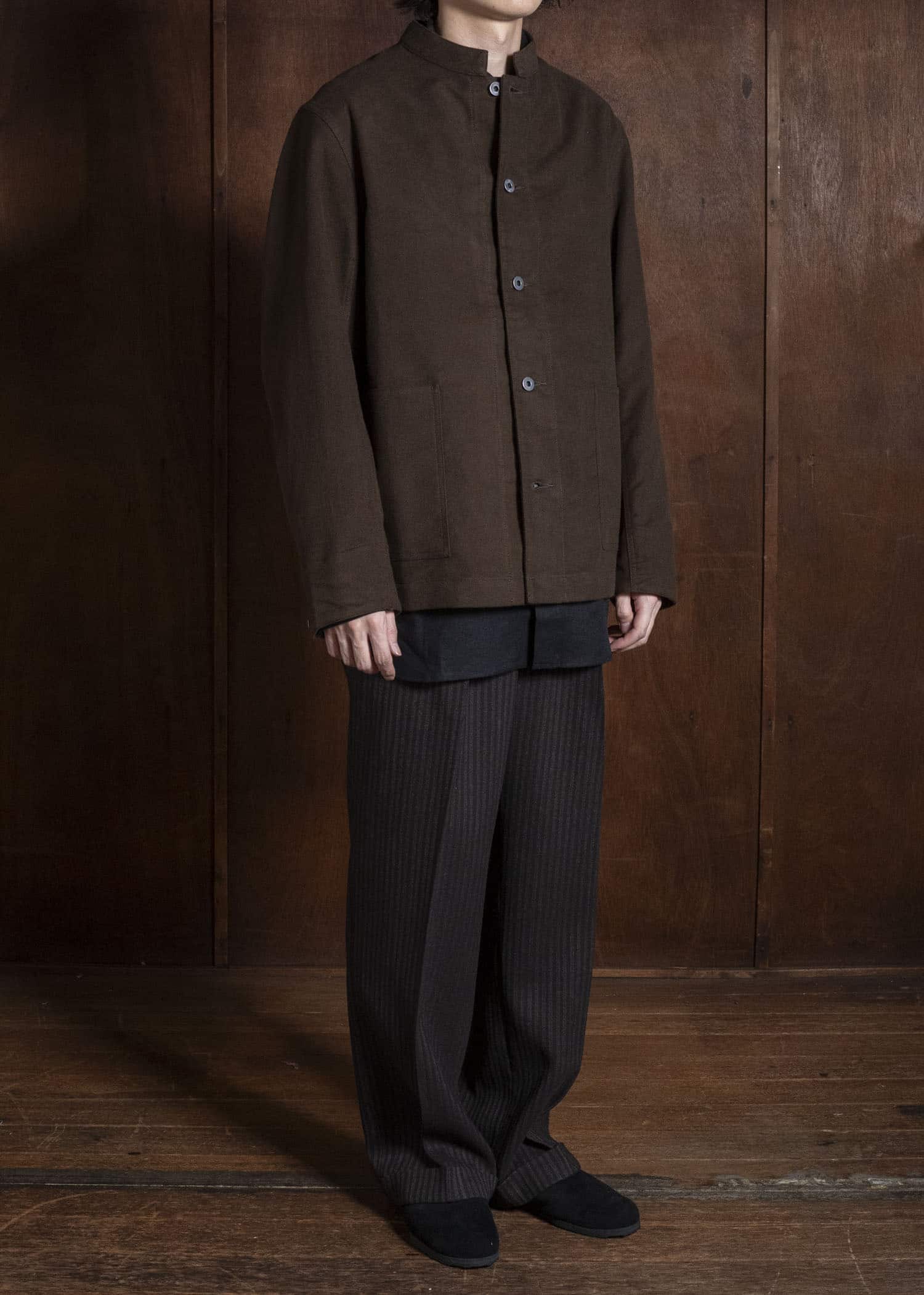 Taiga Takahashi Lot.307-Dark Brown Stand Collar Jacket Dark Brown