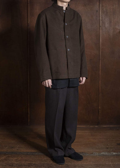 Taiga Takahashi Lot.307-Dark Brown Stand Collar Jacket Dark Brown