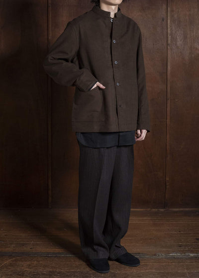 Taiga Takahashi Lot.307-Dark Brown Stand Collar Jacket Dark Brown