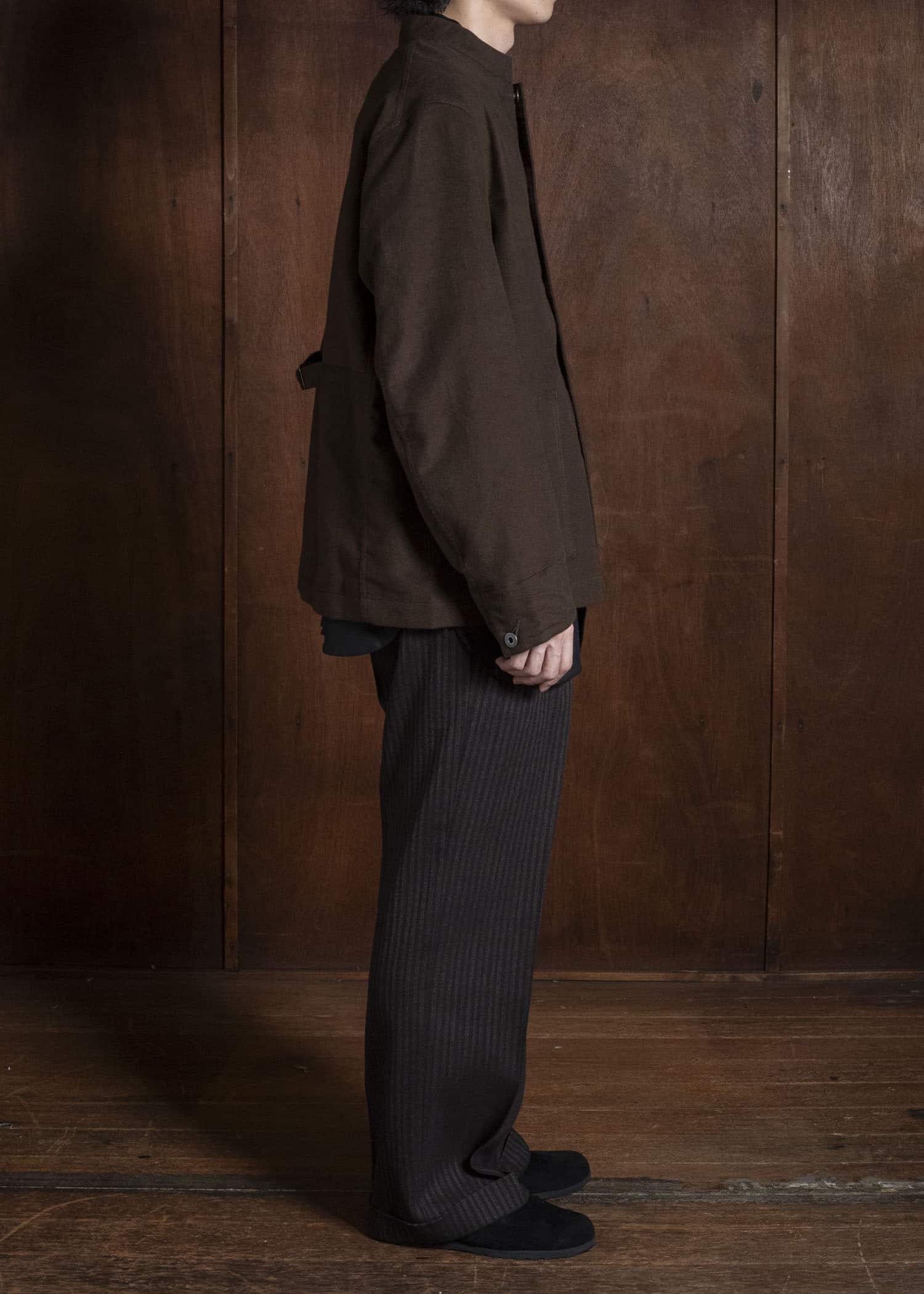 Taiga Takahashi Lot.307-Dark Brown Stand Collar Jacket Dark Brown