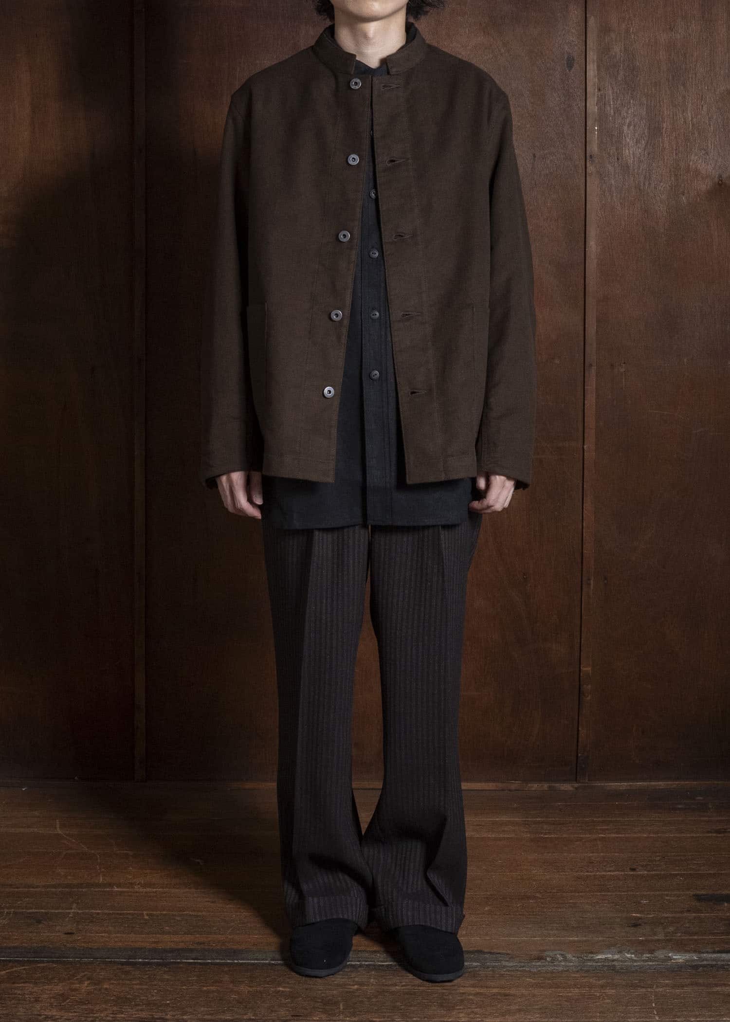Taiga Takahashi Lot.307-Dark Brown Stand Collar Jacket Dark Brown
