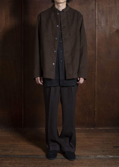 Taiga Takahashi Lot.307-Dark Brown Stand Collar Jacket Dark Brown