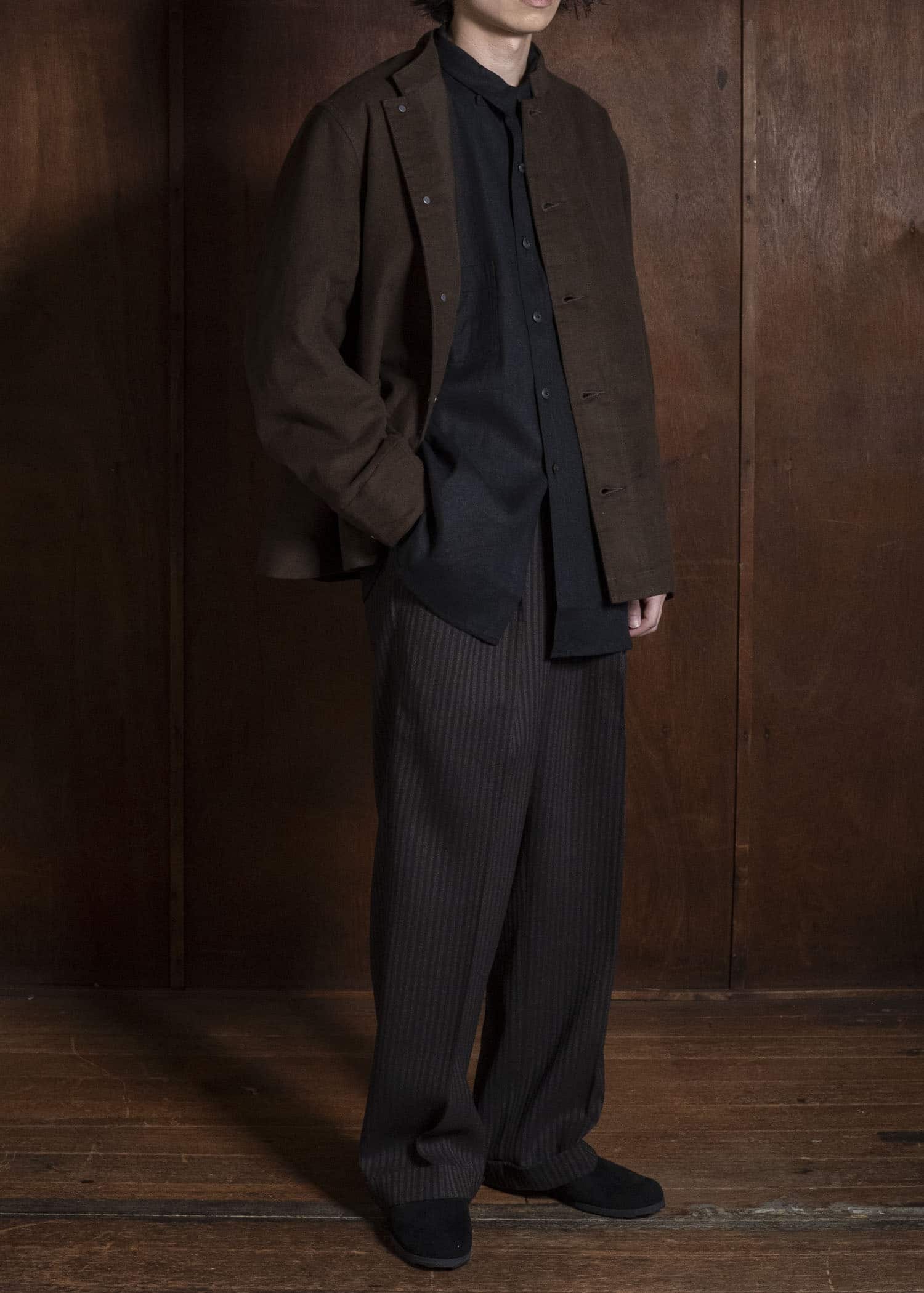Taiga Takahashi Lot.307-Dark Brown Stand Collar Jacket Dark Brown