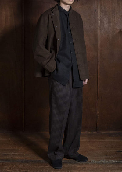 Taiga Takahashi Lot.307-Dark Brown Stand Collar Jacket Dark Brown