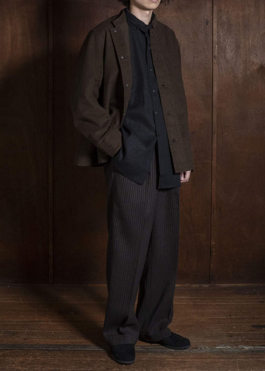 Taiga Takahashi Lot.307-Dark Brown Stand Collar Jacket Dark Brown