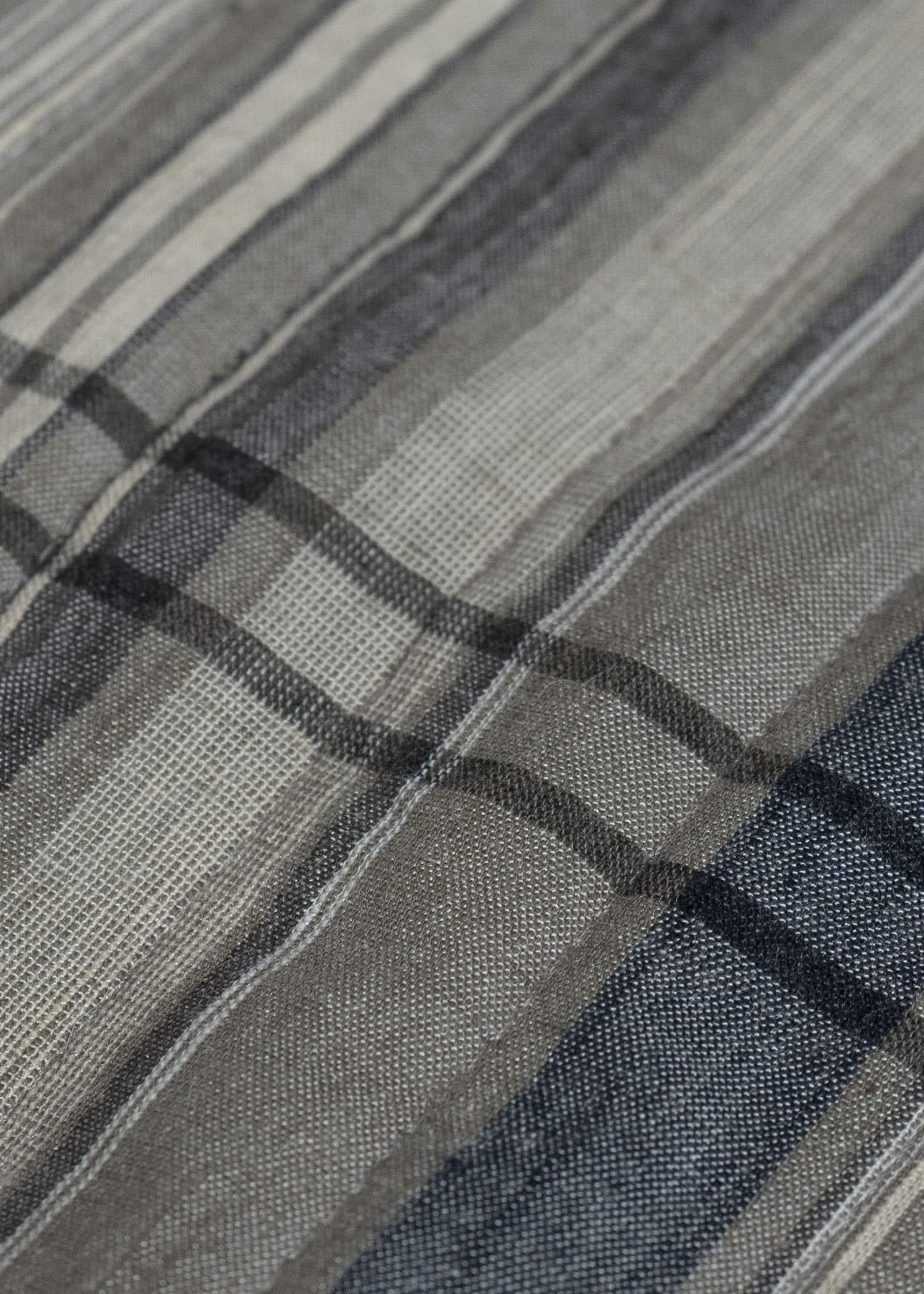 JAN-JAN VAN ESSCHE JACKET #62 COLLARLESS PADDED JACKET Madras Plaid Plaster