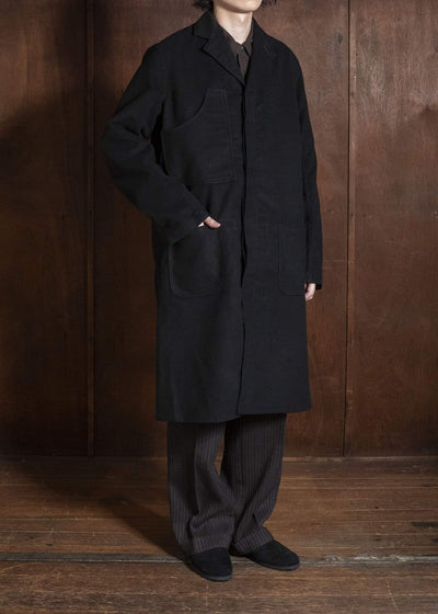 Taiga Takahashi Lot.413-Black British Postal Worker Coat Black