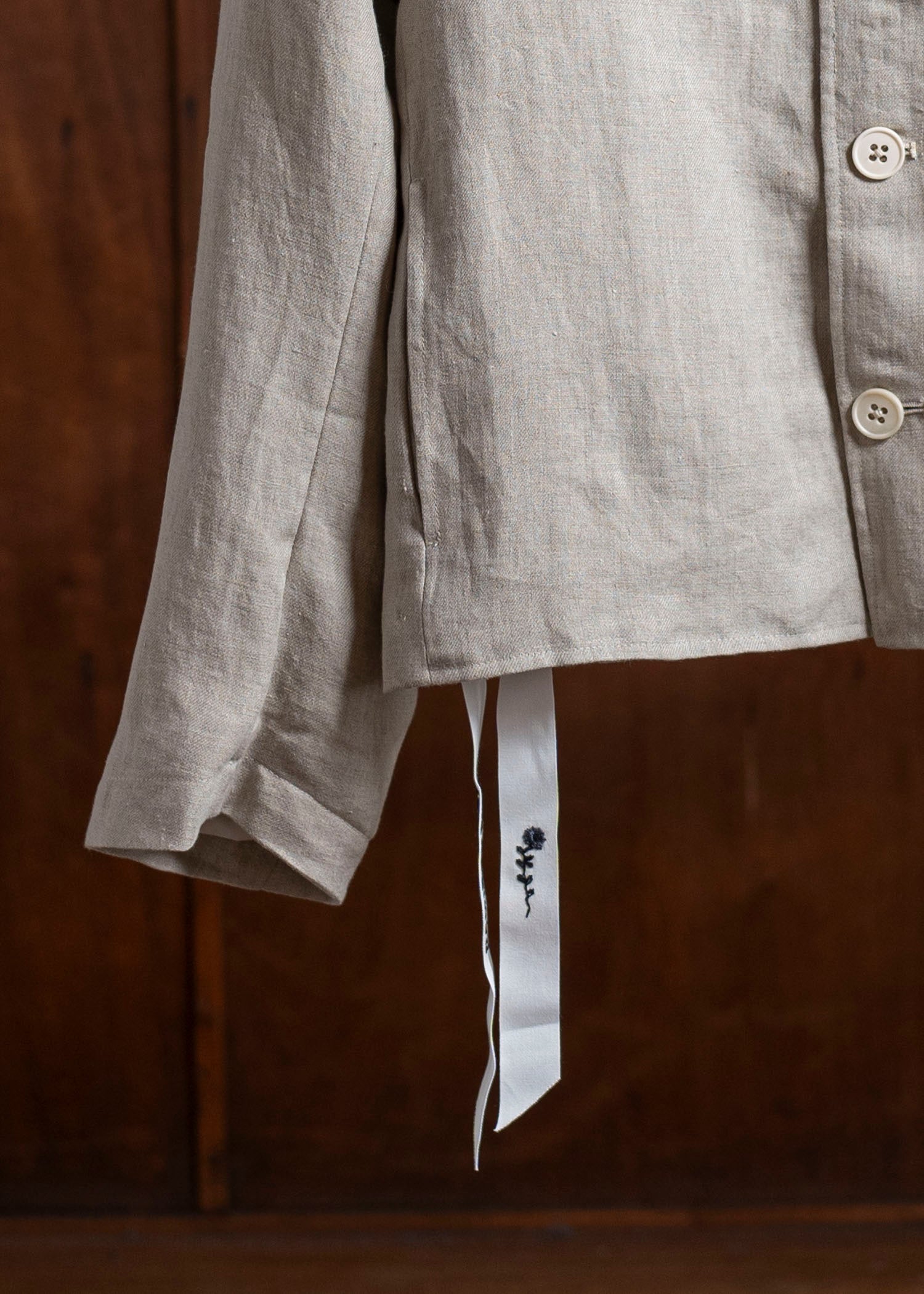 DIOMENE LIGUSTRUM / UNLINED CROCHET POCKET JACKET 03 LINEN DDM-JK-0018 / DDMLINO210