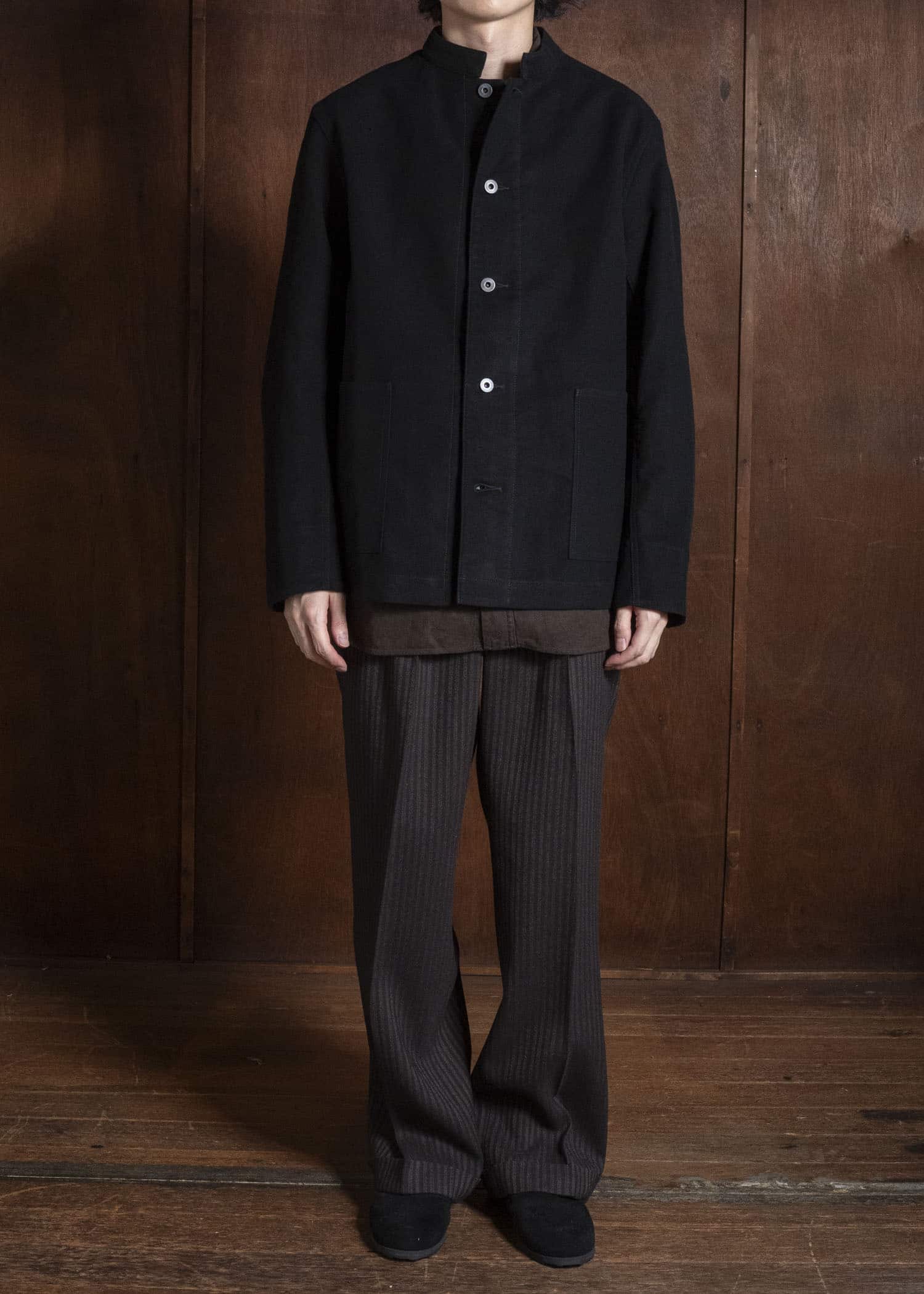 Taiga Takahashi Lot.307-Black Stand Collar Jacket Black