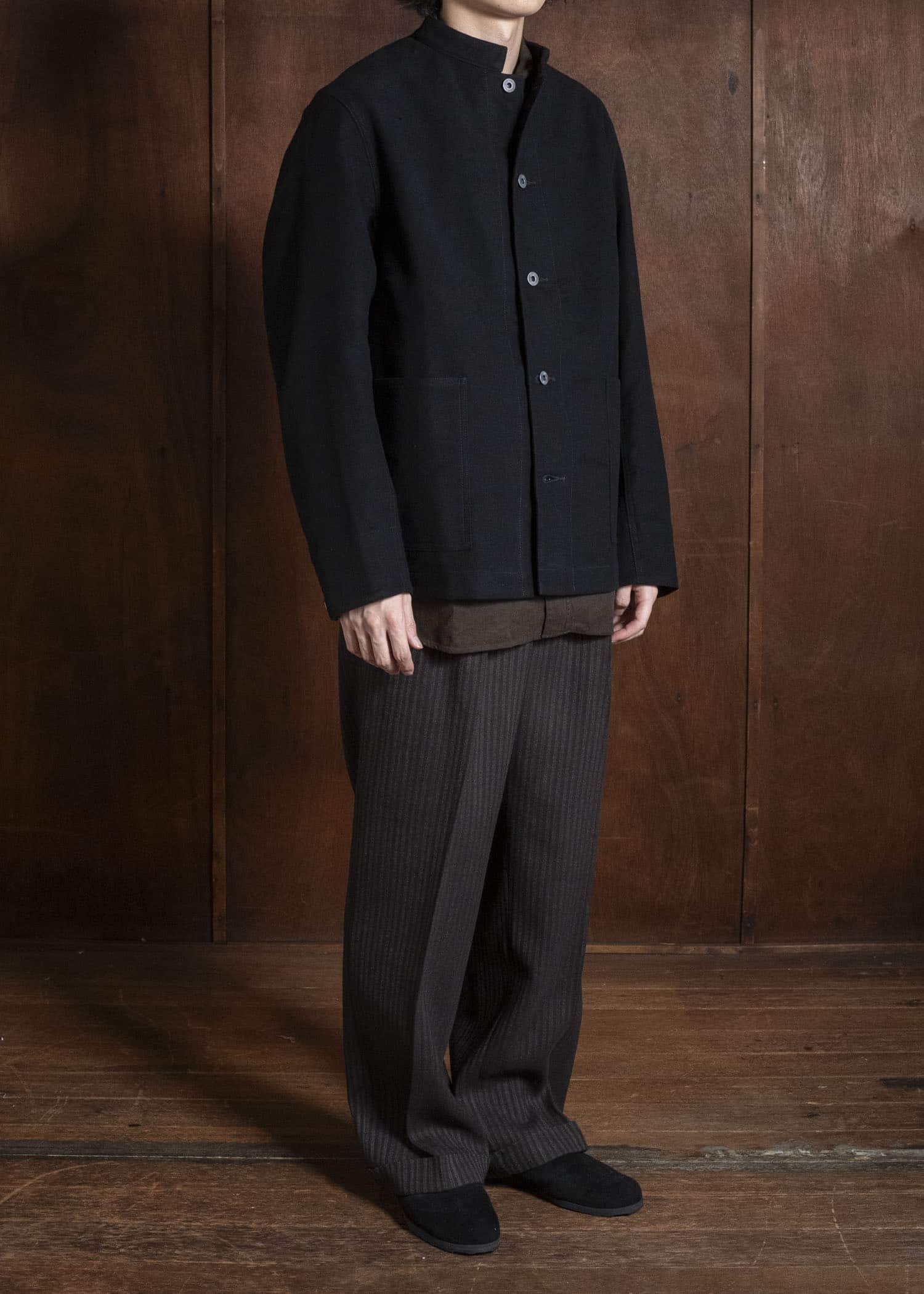Taiga Takahashi Lot.307-Black Stand Collar Jacket Black