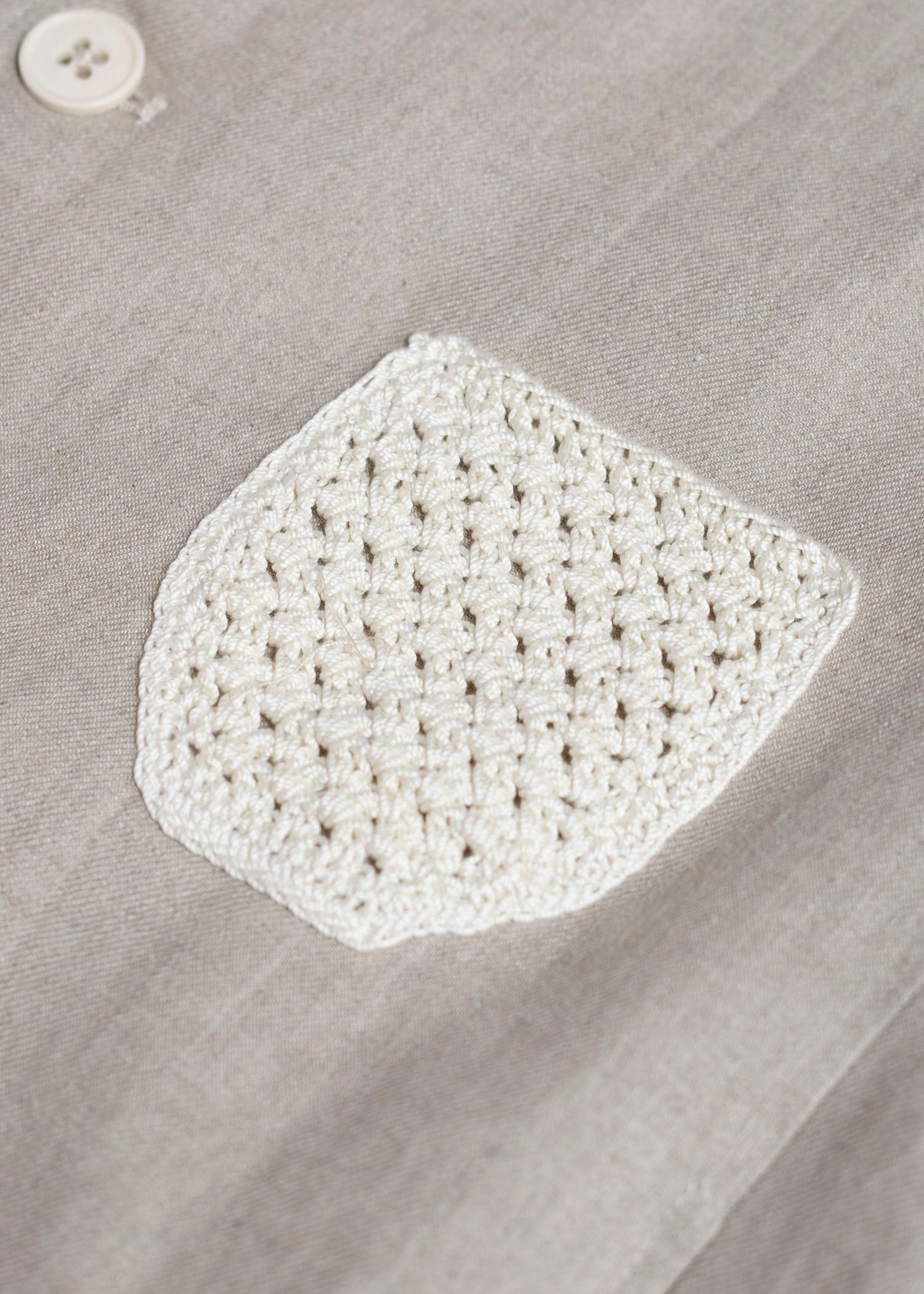 DIOMENE LIGUSTRUM / UNLINED CROCHET POCKET JACKET 03 LINEN DDM-JK-0018 / DDMLINO210