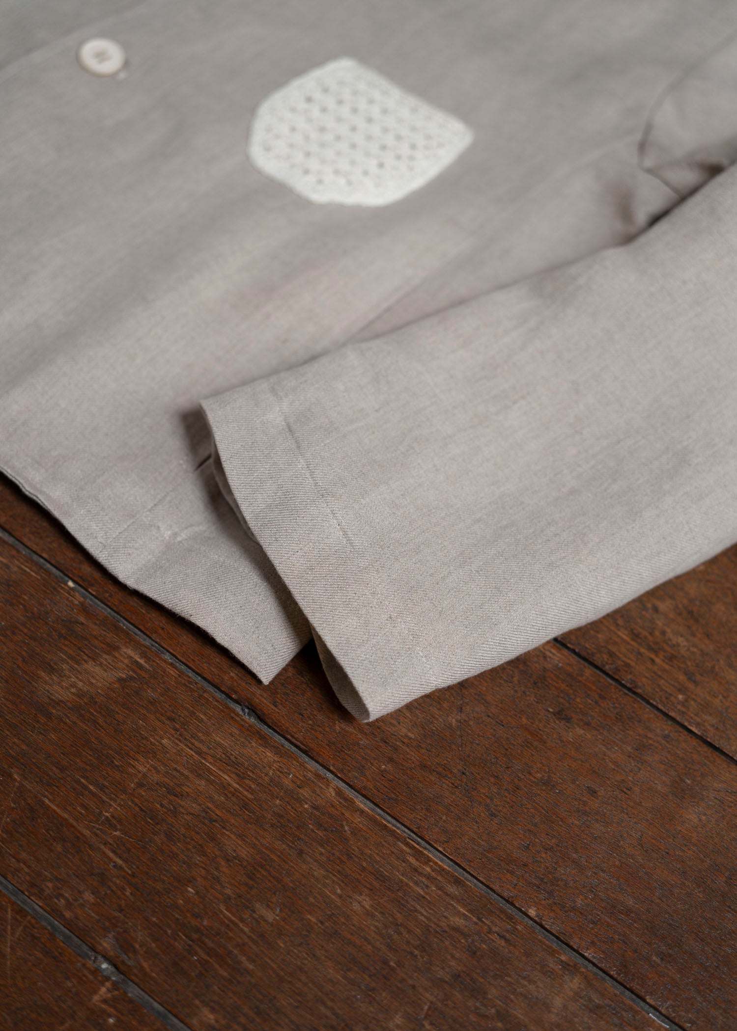 DIOMENE LIGUSTRUM / UNLINED CROCHET POCKET JACKET 03 LINEN DDM-JK-0018 / DDMLINO210