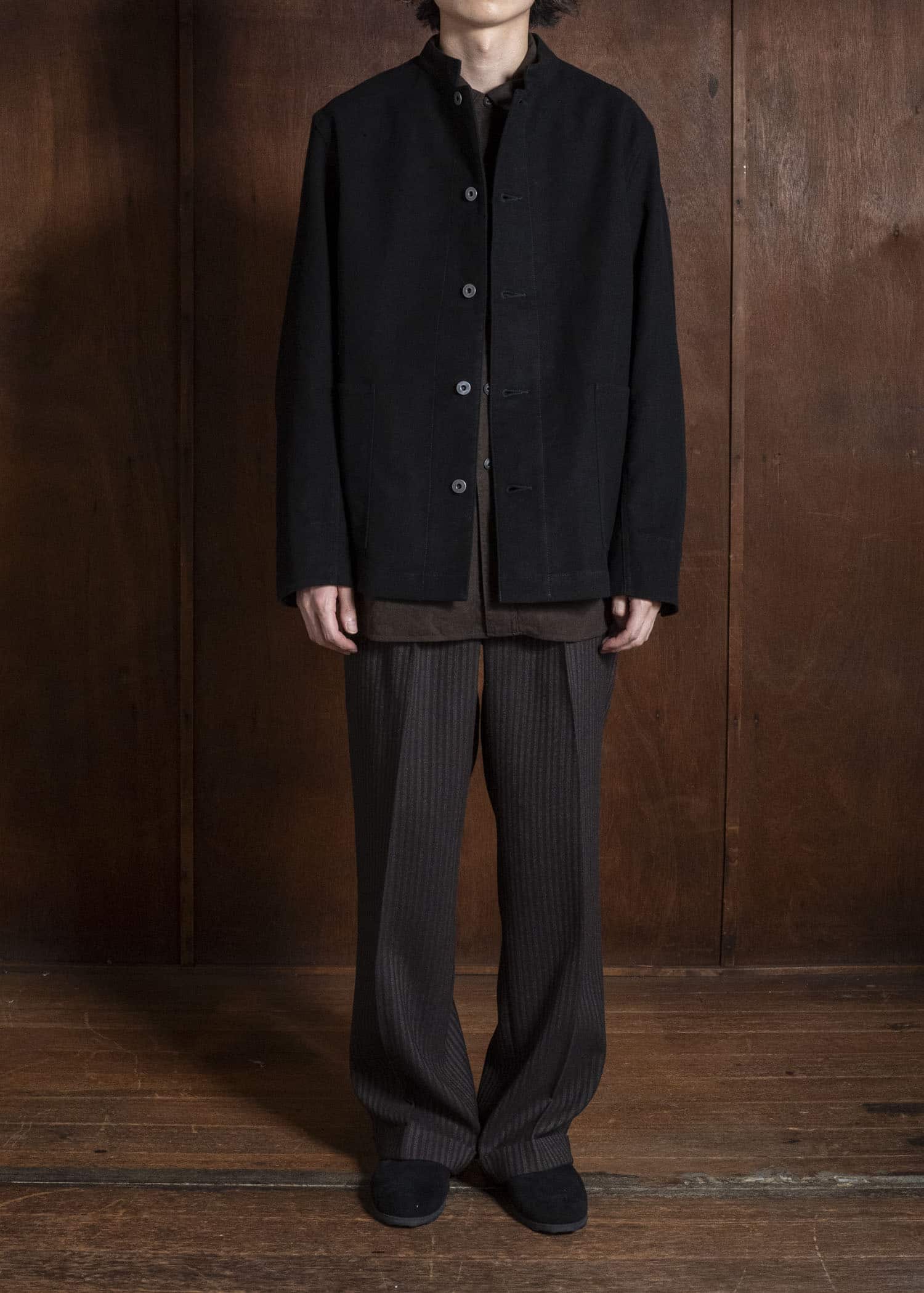 Taiga Takahashi Lot.307-Black Stand Collar Jacket Black