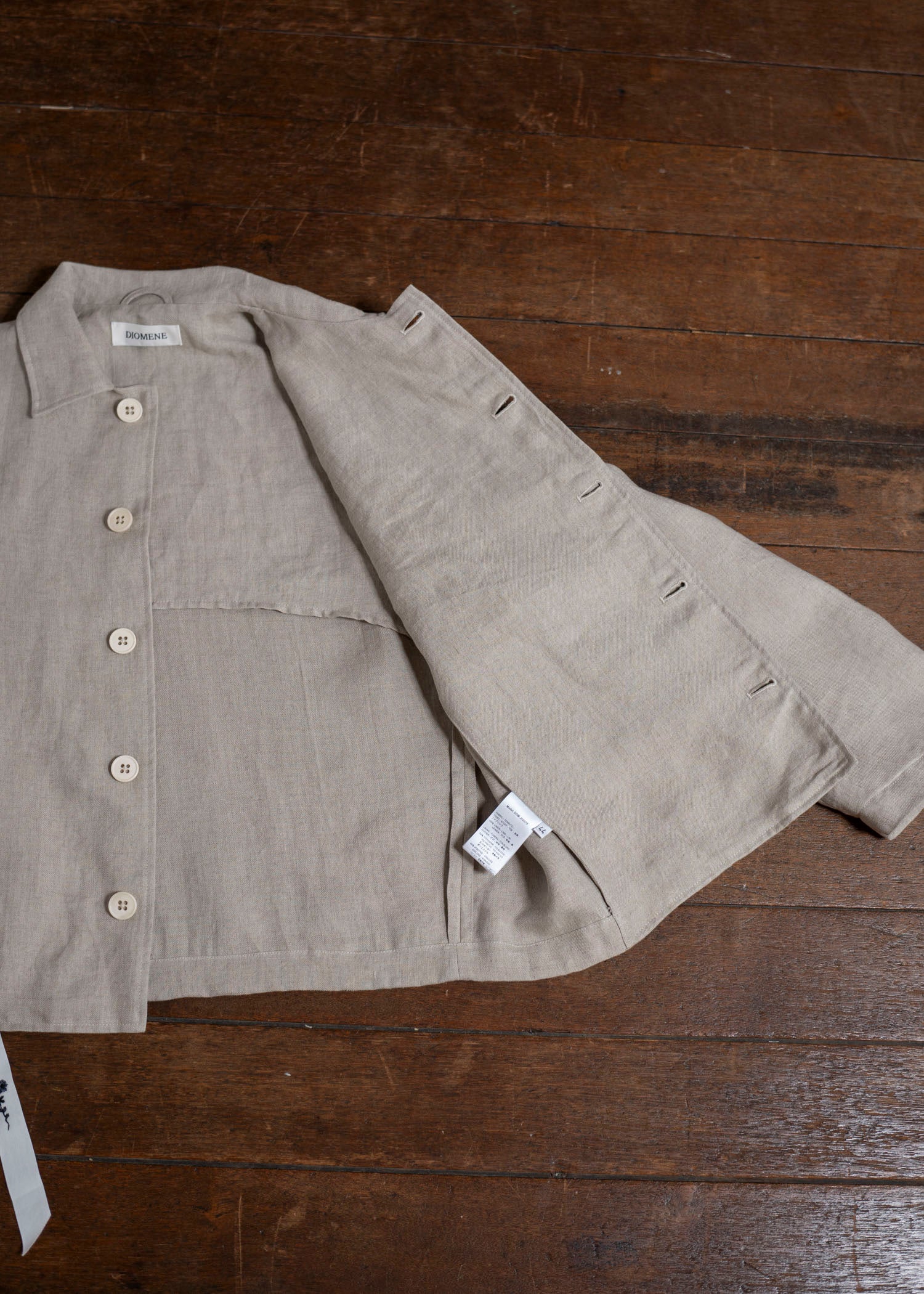 DIOMENE LIGUSTRUM / UNLINED CROCHET POCKET JACKET 03 LINEN DDM-JK-0018 / DDMLINO210