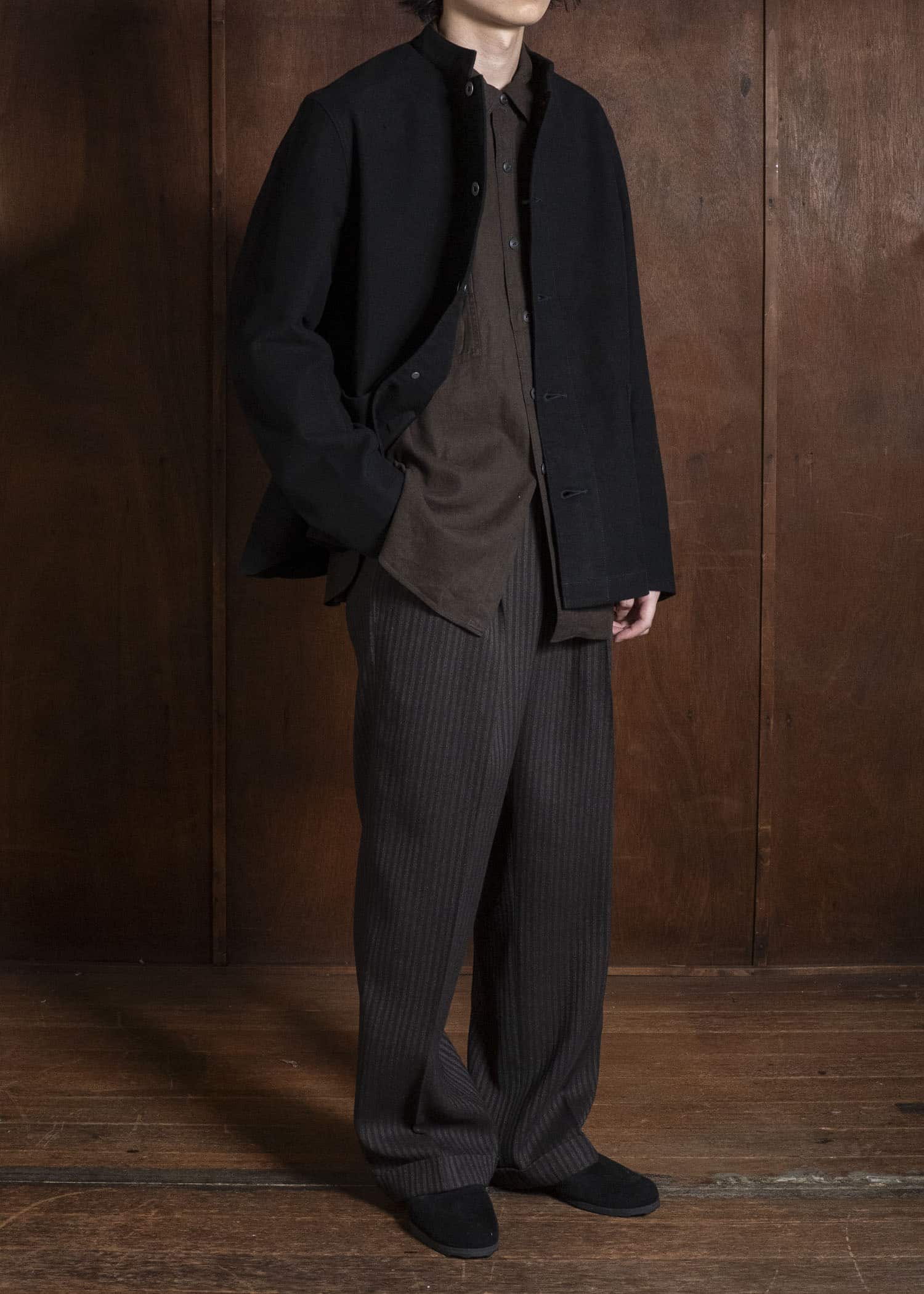 Taiga Takahashi Lot.307-Black Stand Collar Jacket Black