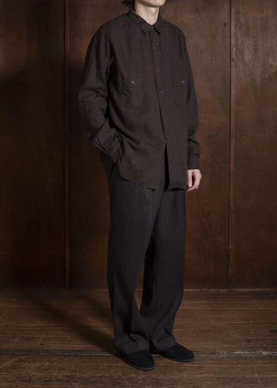 Taiga Takahashi Lot.121-Mud Dyed Brown Work Shirt Mud Dyed Brown