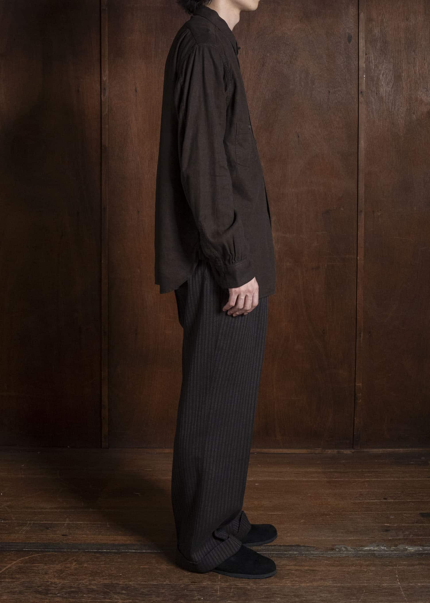 Taiga Takahashi Lot.121-Mud Dyed Brown Work Shirt Mud Dyed Brown