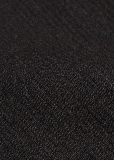 JAN-JAN VAN ESSCHE TROSERS #87 DOUBLE PLEATED TROUSERS Ridged Linen Wool Eggplant / Indigo