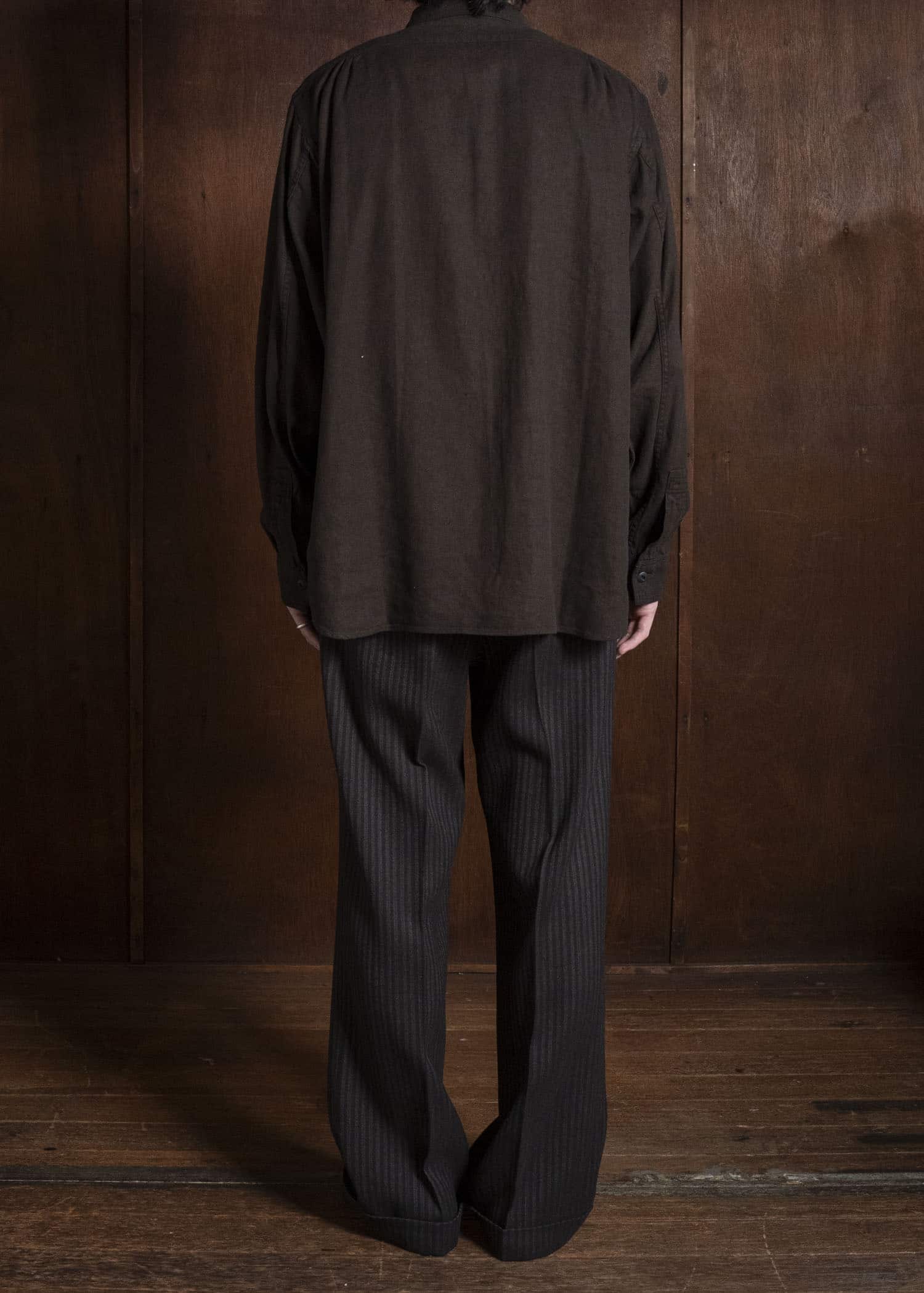 Taiga Takahashi Lot.121-Mud Dyed Brown Work Shirt Mud Dyed Brown