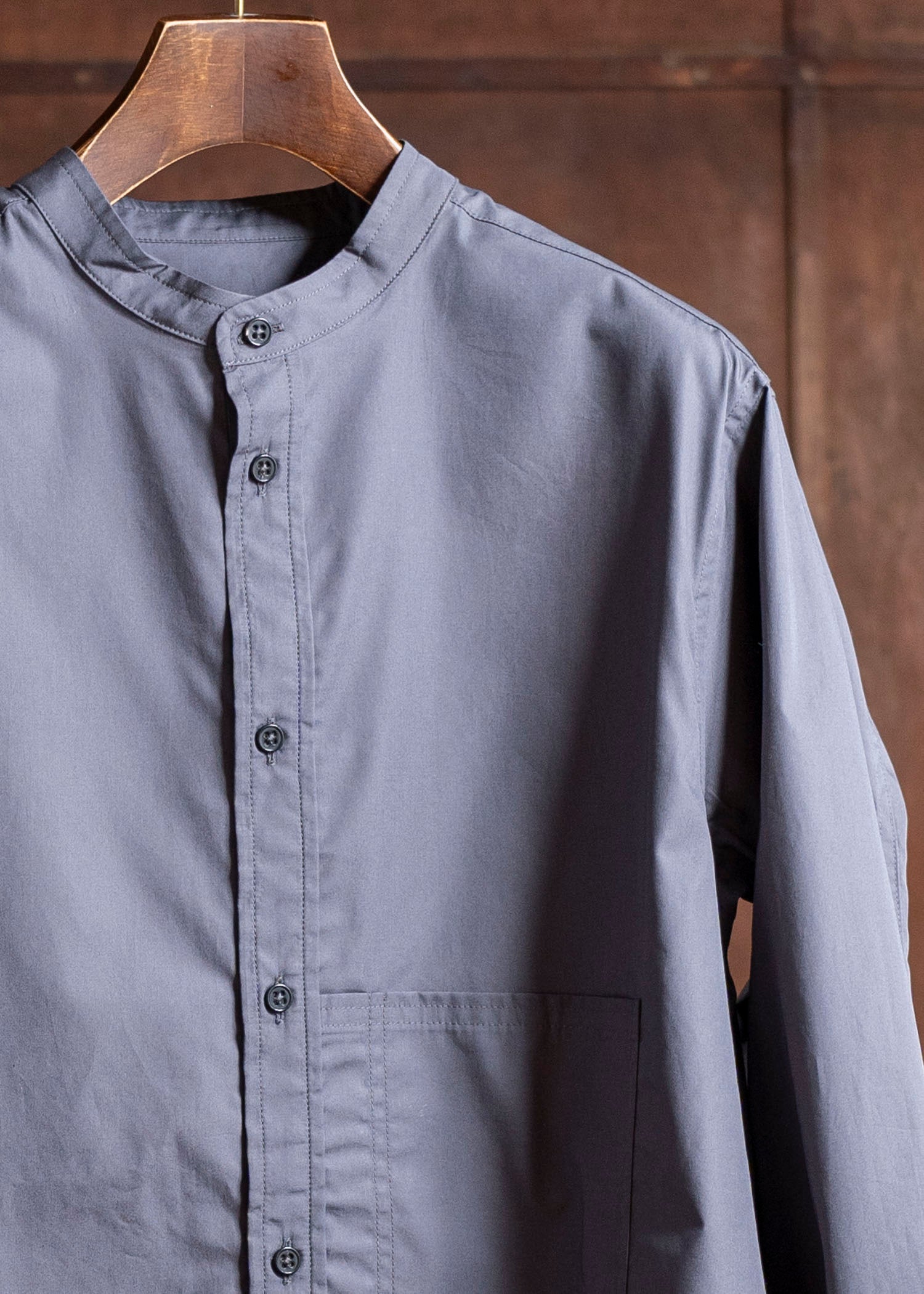 DIOMENE SNOWDROP / MICRO-EMBROIDERED STAND COLLAR SHIRT 11 RAVEN DDM-CL-0011 / DDMMARTE