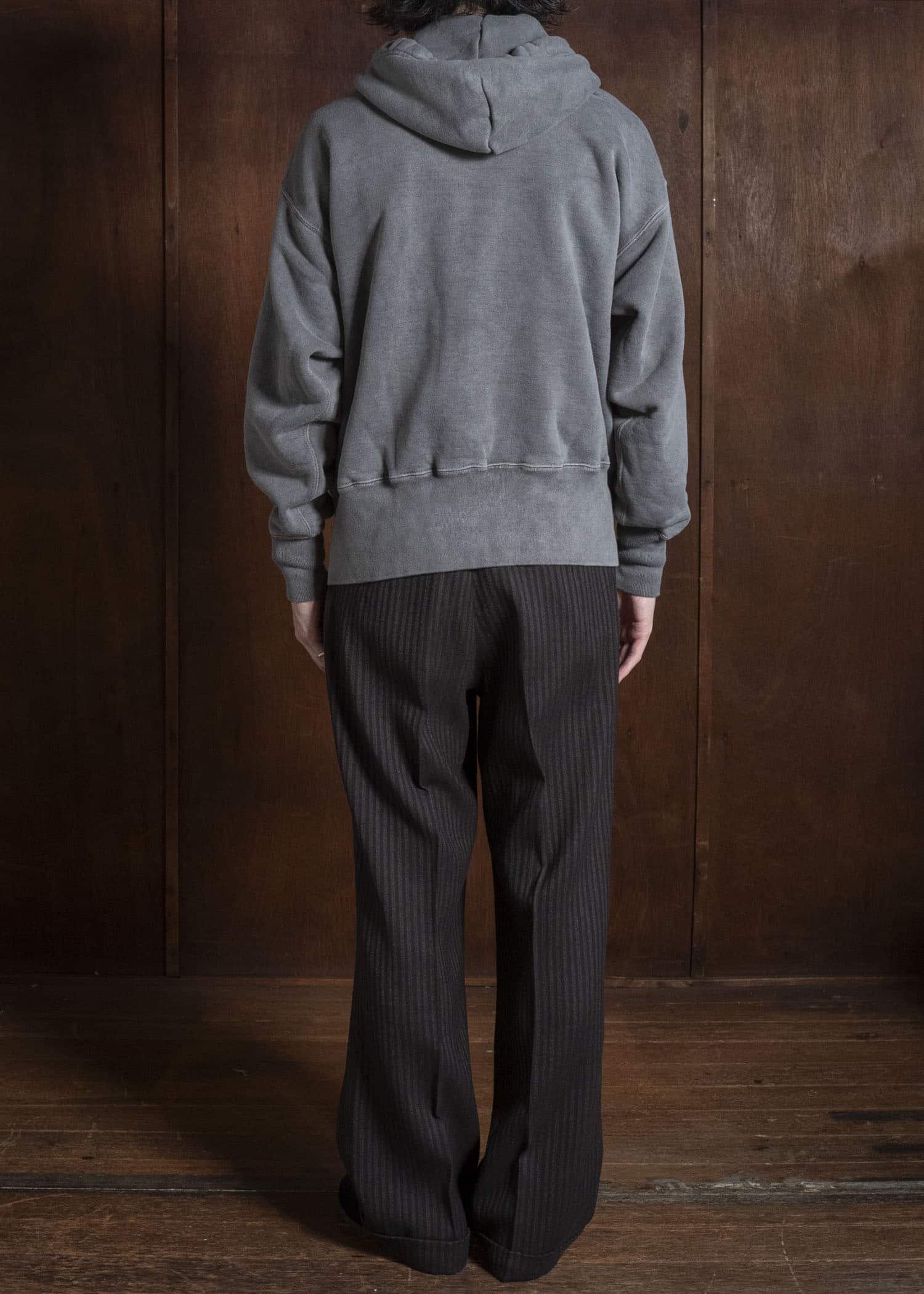 Taiga Takahashi Lot.615-Gray Full Zip Sweat Parka Gray