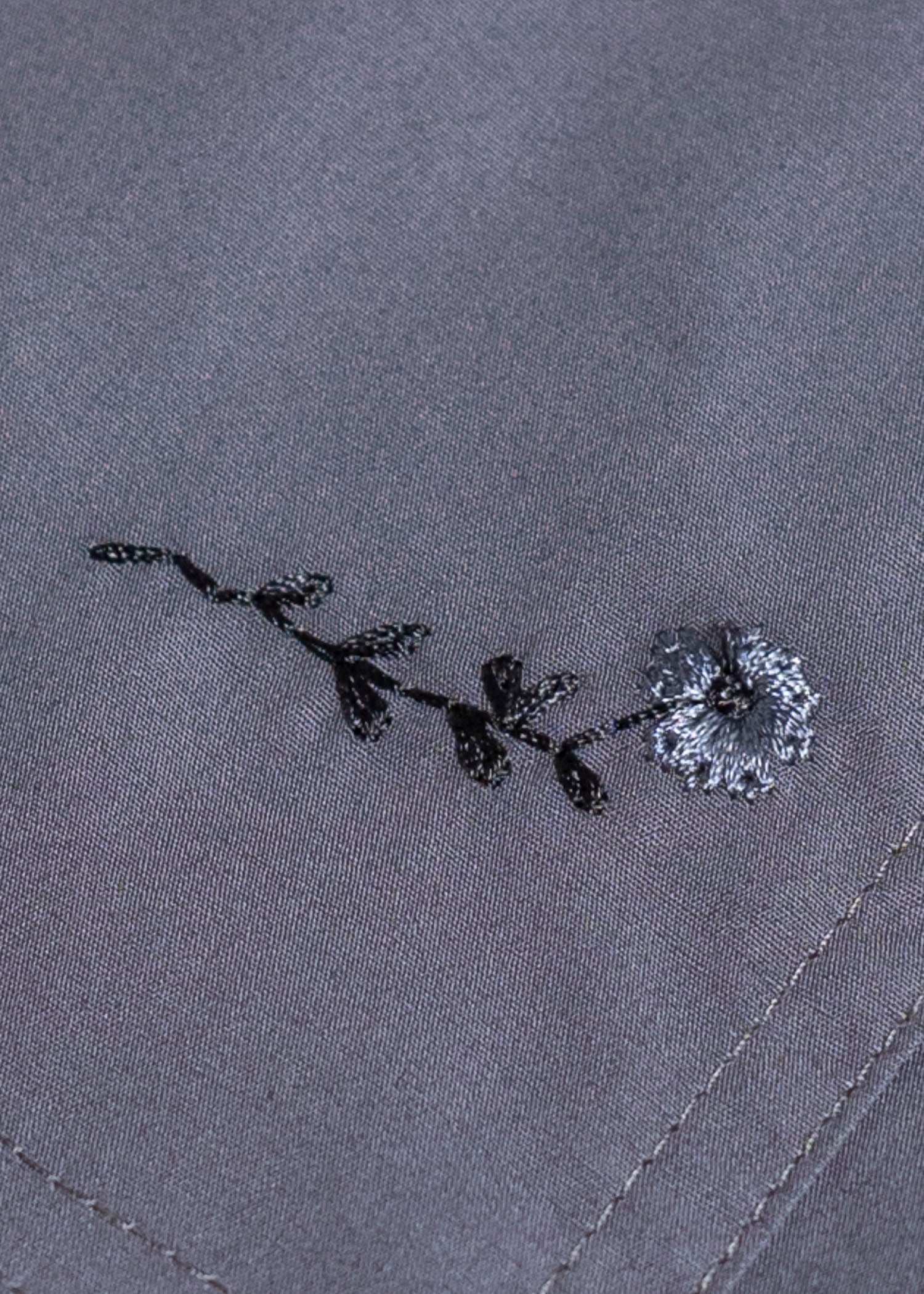 DIOMENE SNOWDROP / MICRO-EMBROIDERED STAND COLLAR SHIRT 11 RAVEN DDM-CL-0011 / DDMMARTE