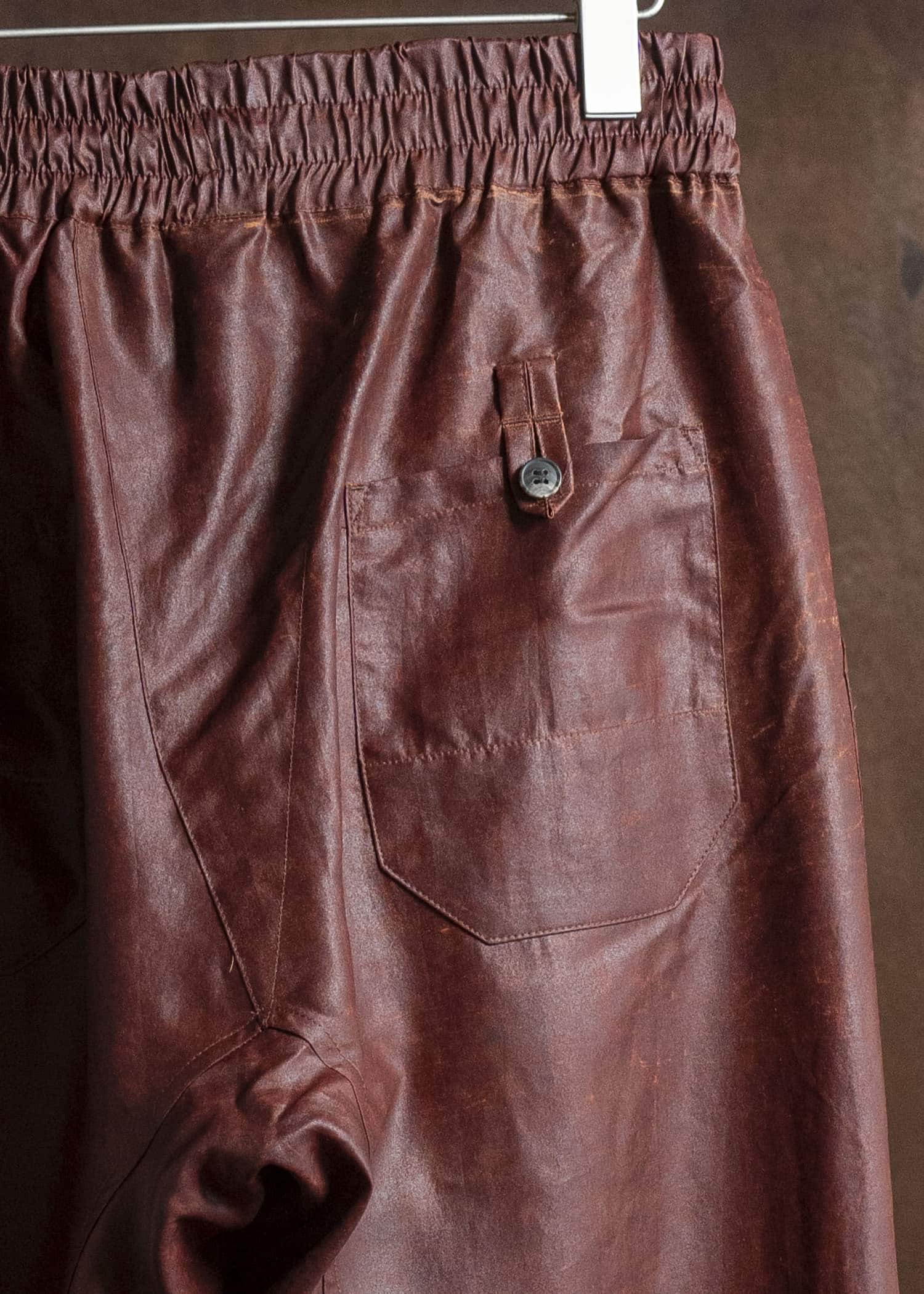 JAN-JAN VAN ESSCHE TROUSERS#88 LOOSE FIT, SINGLE PLEATED TROUSERS Shuliang Silk Padded Oxblood