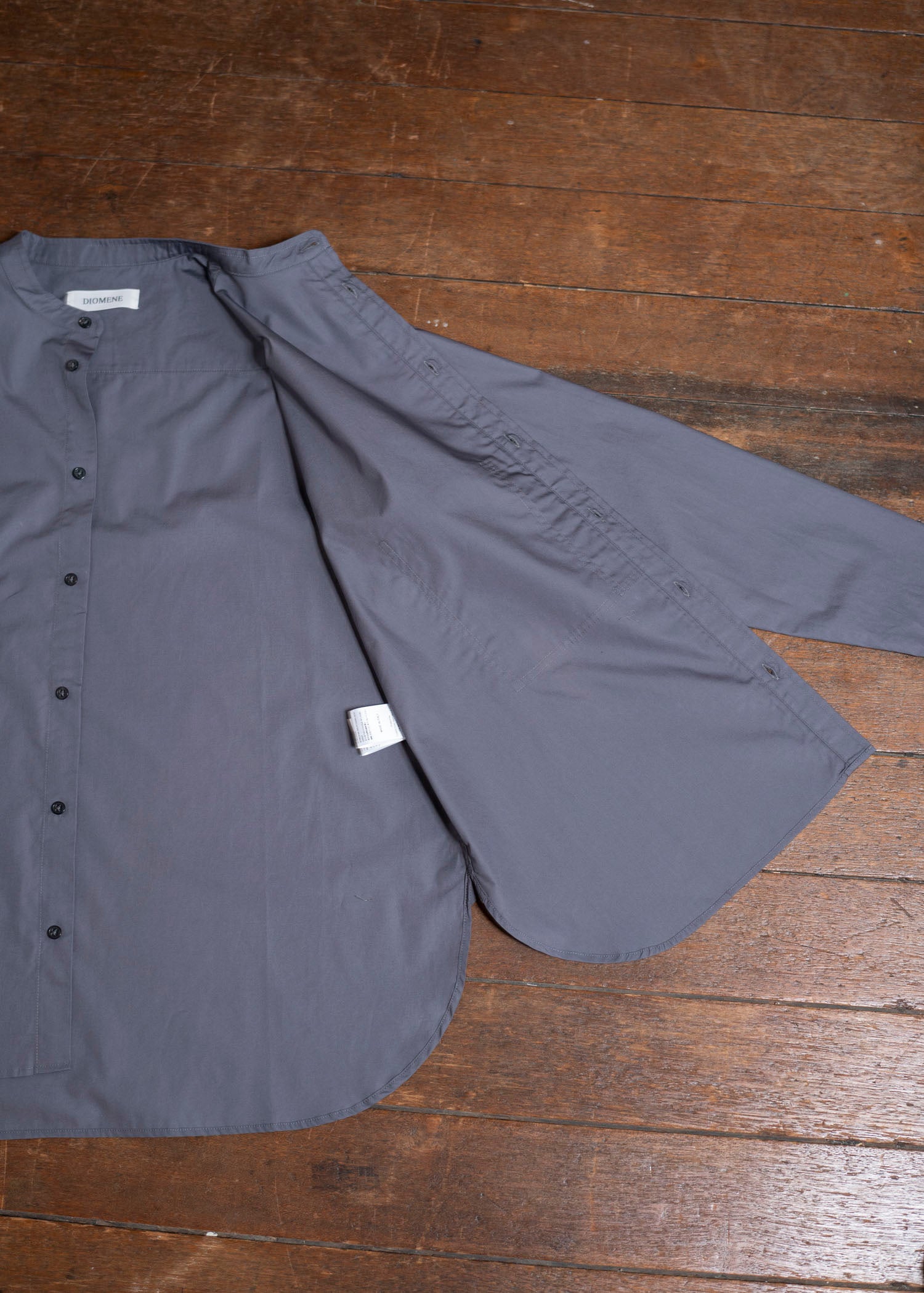 DIOMENE SNOWDROP / MICRO-EMBROIDERED STAND COLLAR SHIRT 11 RAVEN DDM-CL-0011 / DDMMARTE