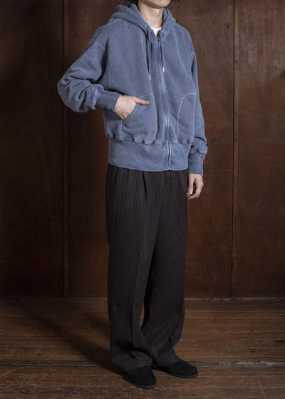 Taiga Takahashi Lot.615-Navy Full Zip Sweat Parka Navy