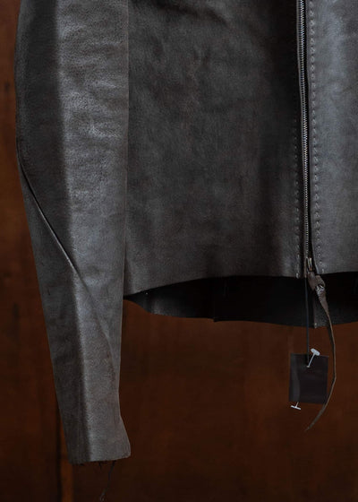 ma+ unlined aviator leather jacket hooded rider jacket