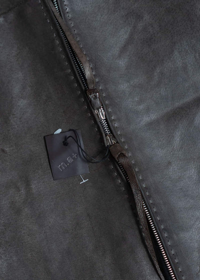 ma+ unlined aviator leather jacket hooded rider jacket