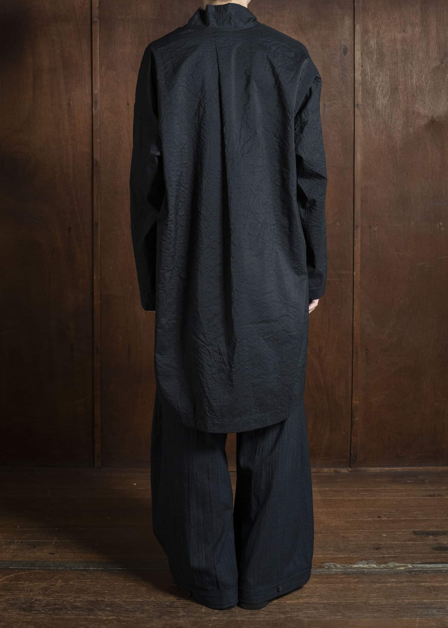 JAN-JAN VAN ESSCHE TROSERS #87 DOUBLE PLEATED TROUSERS Medium Seersucker Dark Stripe