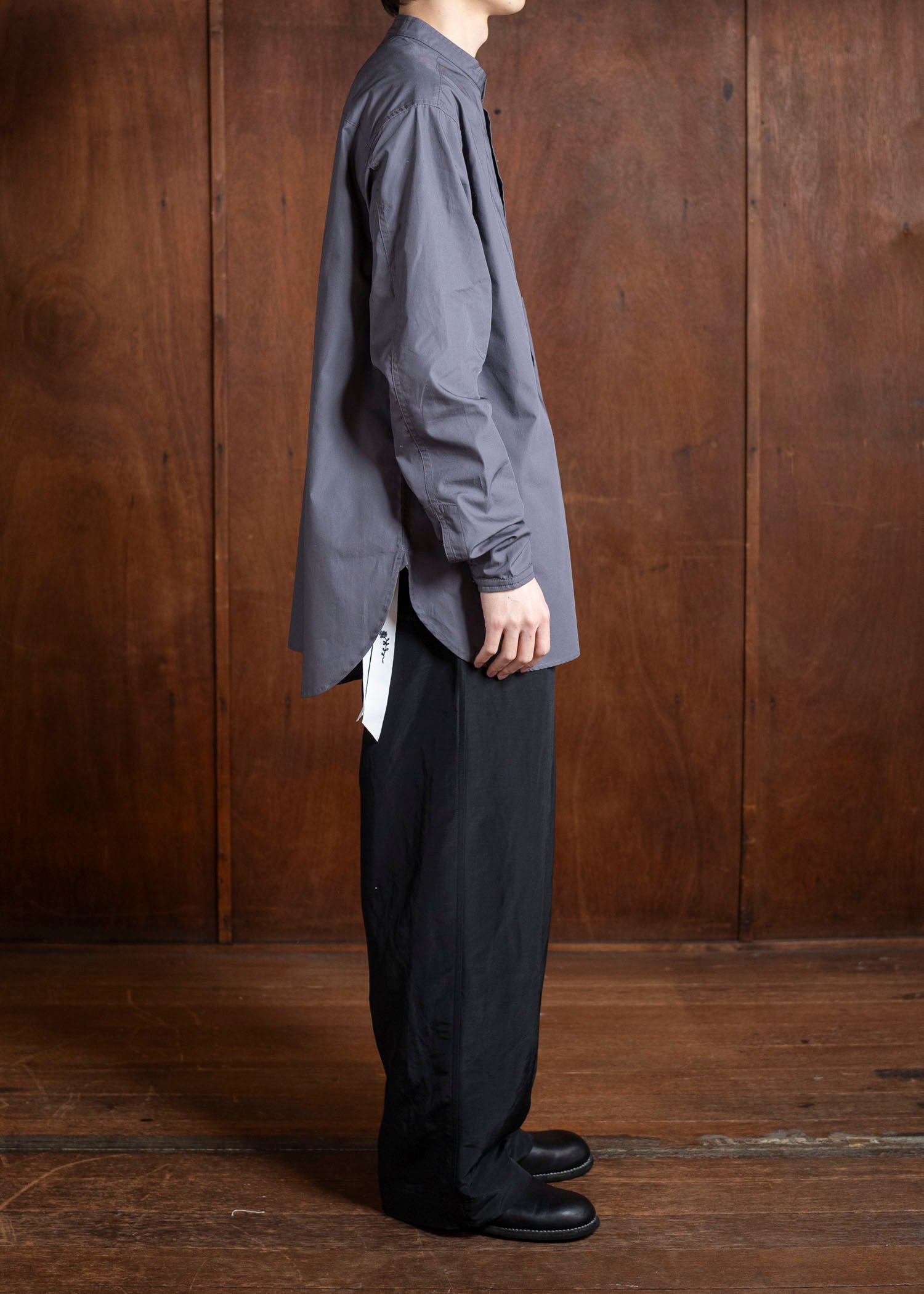 DIOMENE SNOWDROP / MICRO-EMBROIDERED STAND COLLAR SHIRT 11 RAVEN DDM-CL-0011 / DDMMARTE