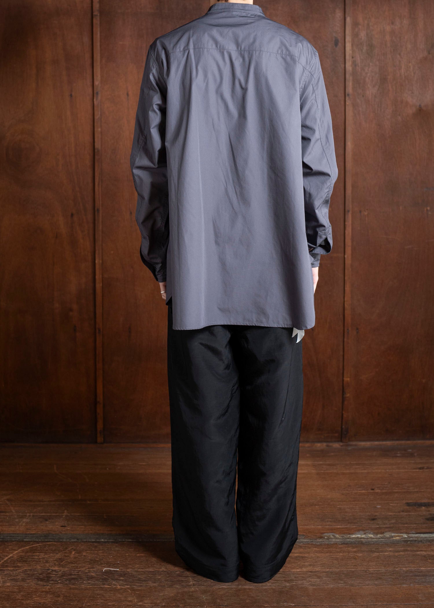 DIOMENE SNOWDROP / MICRO-EMBROIDERED STAND COLLAR SHIRT 11 RAVEN DDM-CL-0011 / DDMMARTE