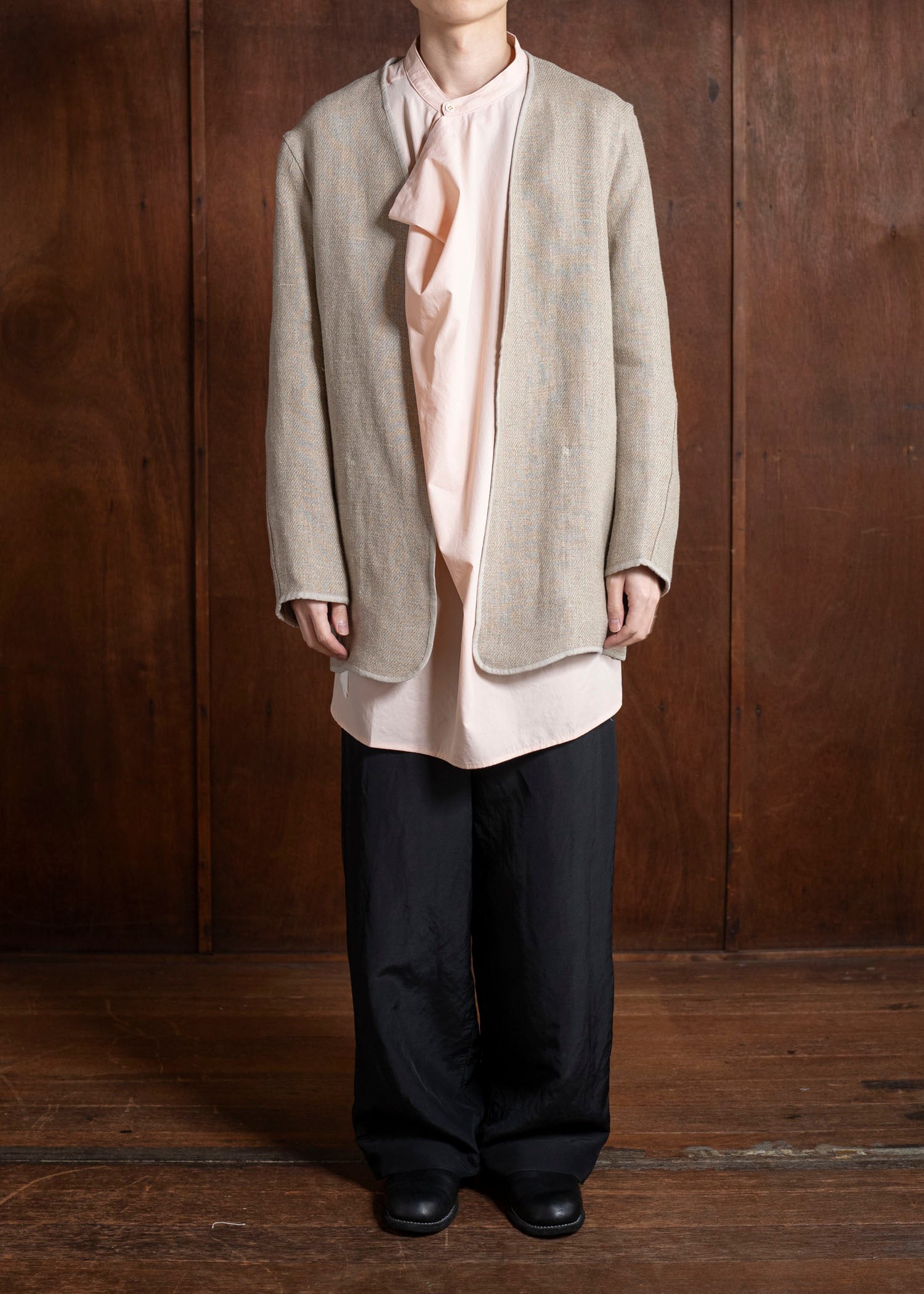 DIOMENE GARDENIA / UNLINED COLLARLESS JACKET 06 WALNUT DDM-JK-0017 / DDMLINODOK