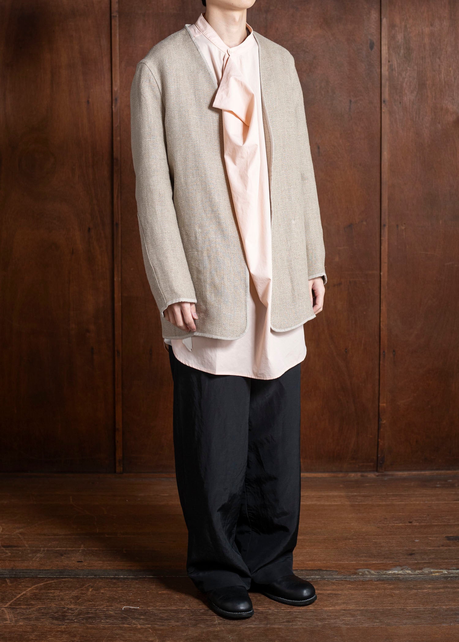 DIOMENE GARDENIA / UNLINED COLLARLESS JACKET 06 WALNUT DDM-JK-0017 / DDMLINODOK