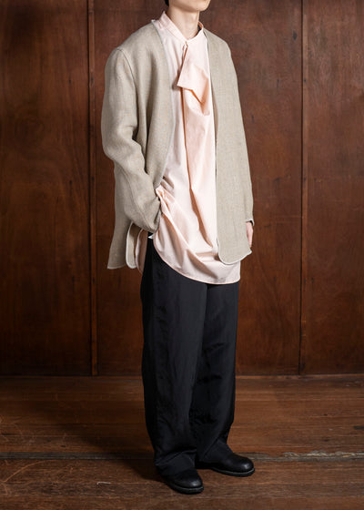 DIOMENE GARDENIA / UNLINED COLLARLESS JACKET 06 WALNUT DDM-JK-0017 / DDMLINODOK