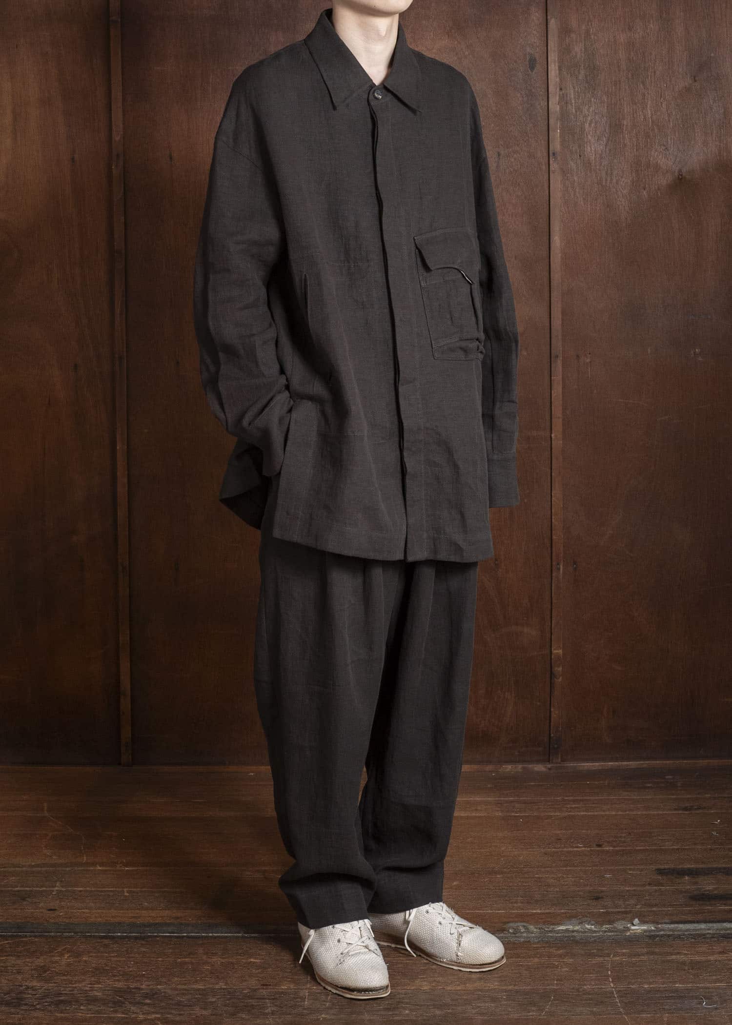 ZIGGY CHEN 0M2610552 DROP-CROTCHED TAPERED TROUSERS 85