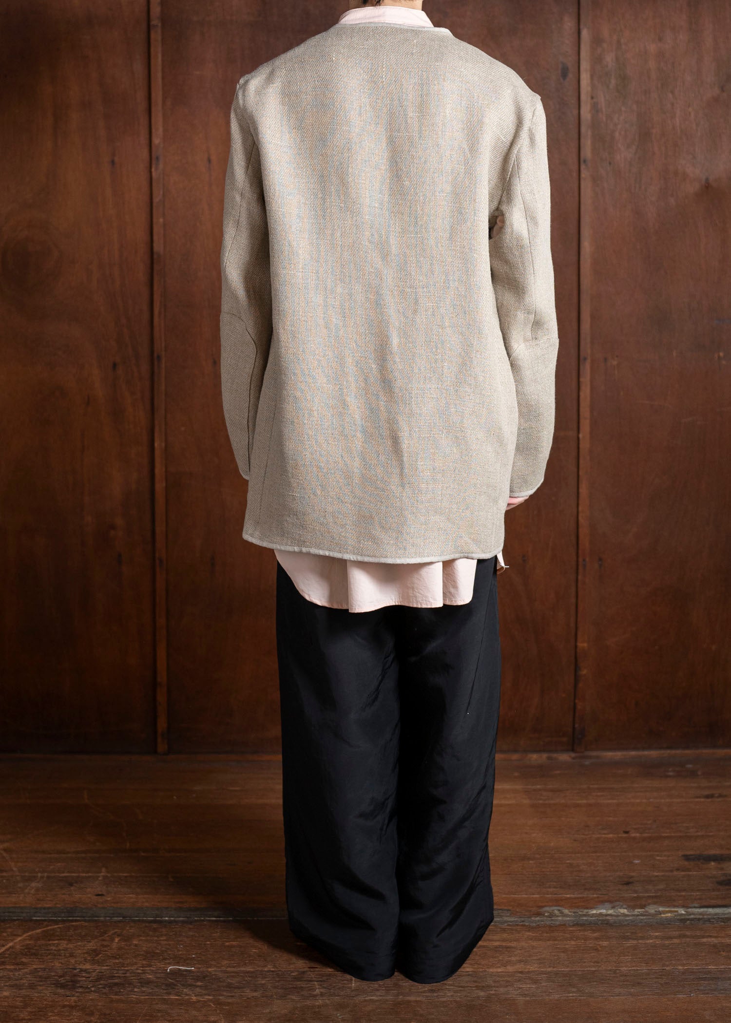 DIOMENE GARDENIA / UNLINED COLLARLESS JACKET 06 WALNUT DDM-JK-0017 / DDMLINODOK