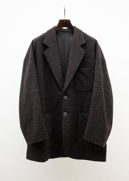 YOKO SAKAMOTO TWEED BIG JACKET / BROWN