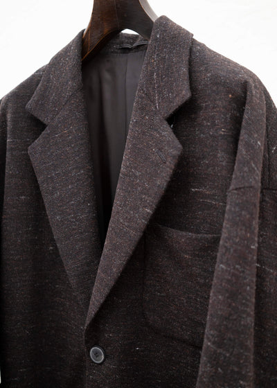 YOKO SAKAMOTO TWEED BIG JACKET / BROWN